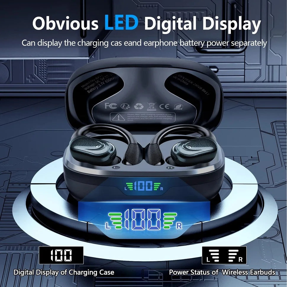 Bluetooth 5.3 True Wireless Earphones with Earhooks