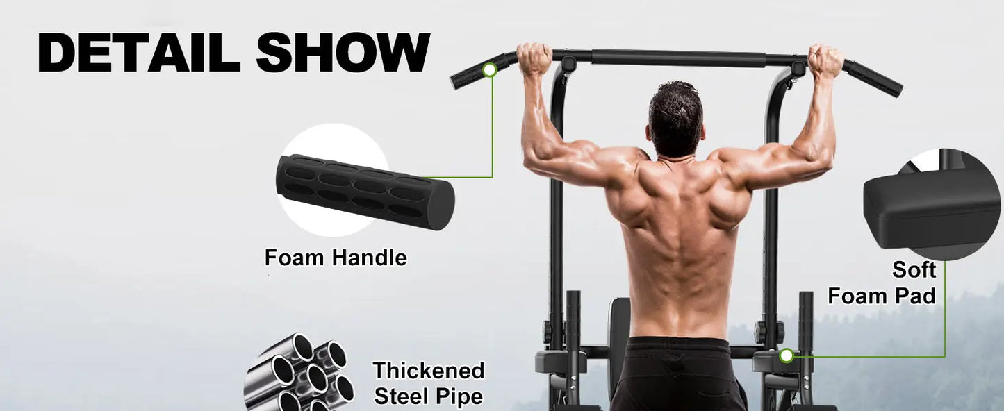 Power Tower Dip Station Pull-Up Bar