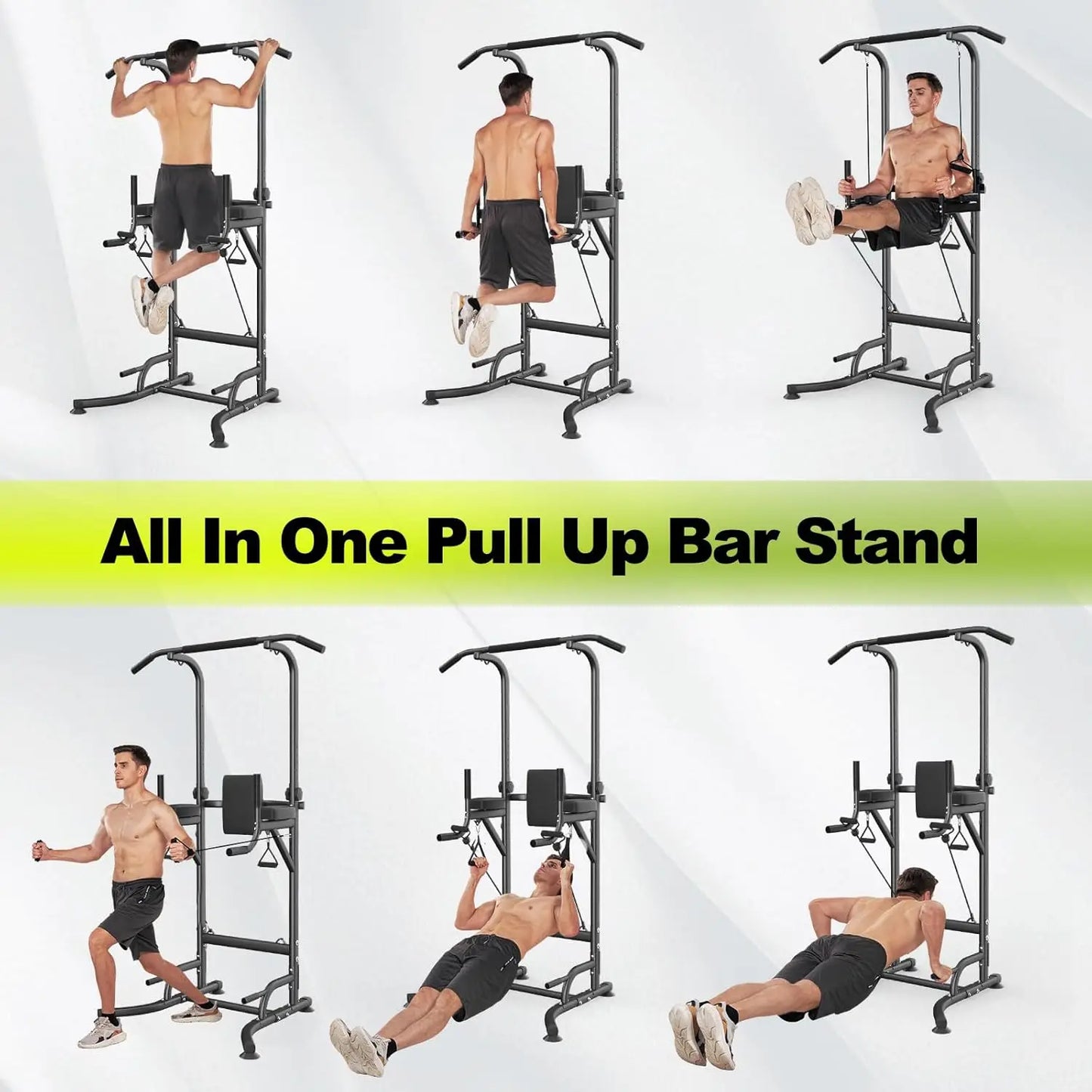 Power Tower Dip Station Pull-Up Bar