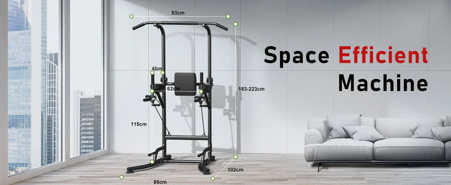 Power Tower Dip Station Pull-Up Bar