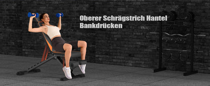 Bigzzia Adjustable Weight Bench with Resistance Bands