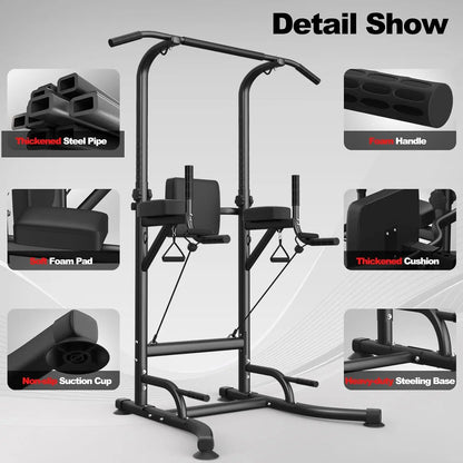 Power Tower Dip Station Pull-Up Bar