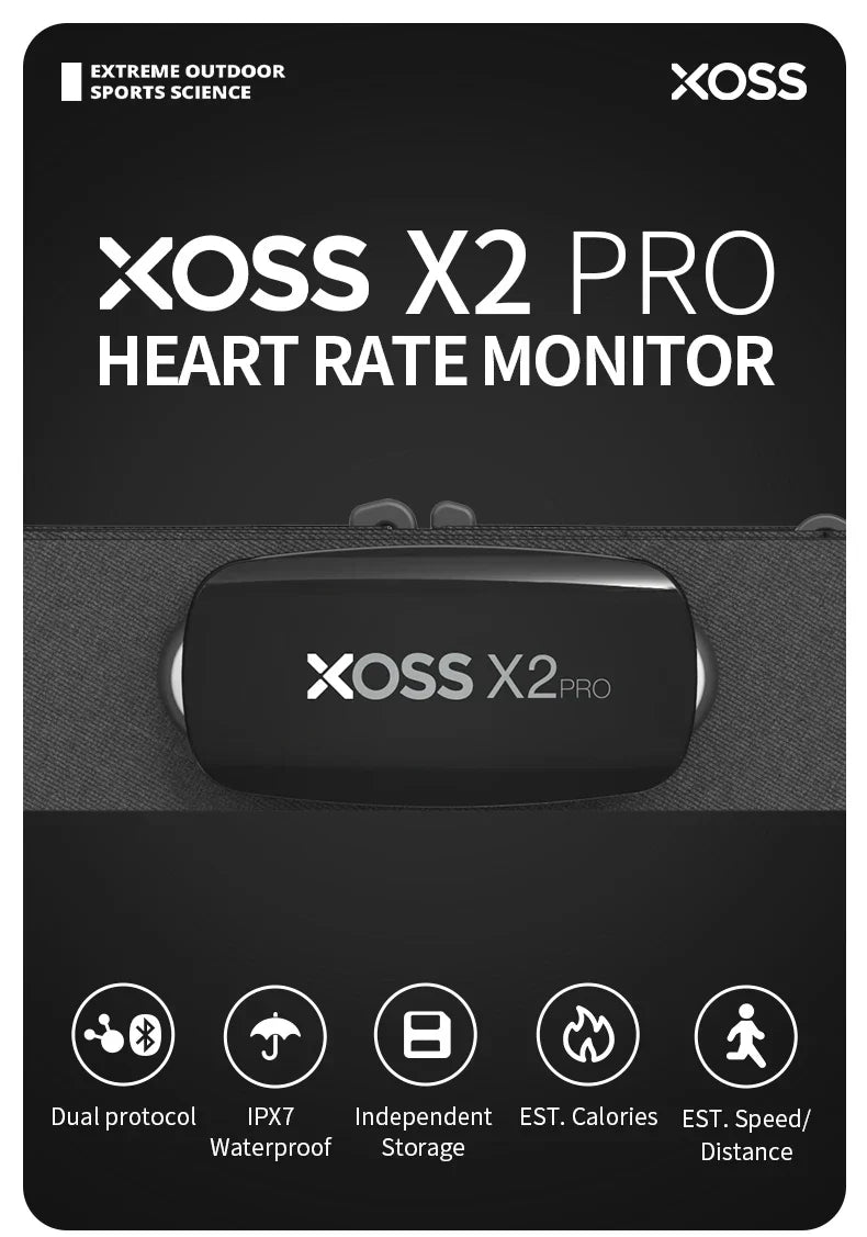 XOSS X2 Pro Chest Strap Heart Rate Monitor