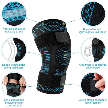 Knee Brace with Side Stabilisers Patella Gel