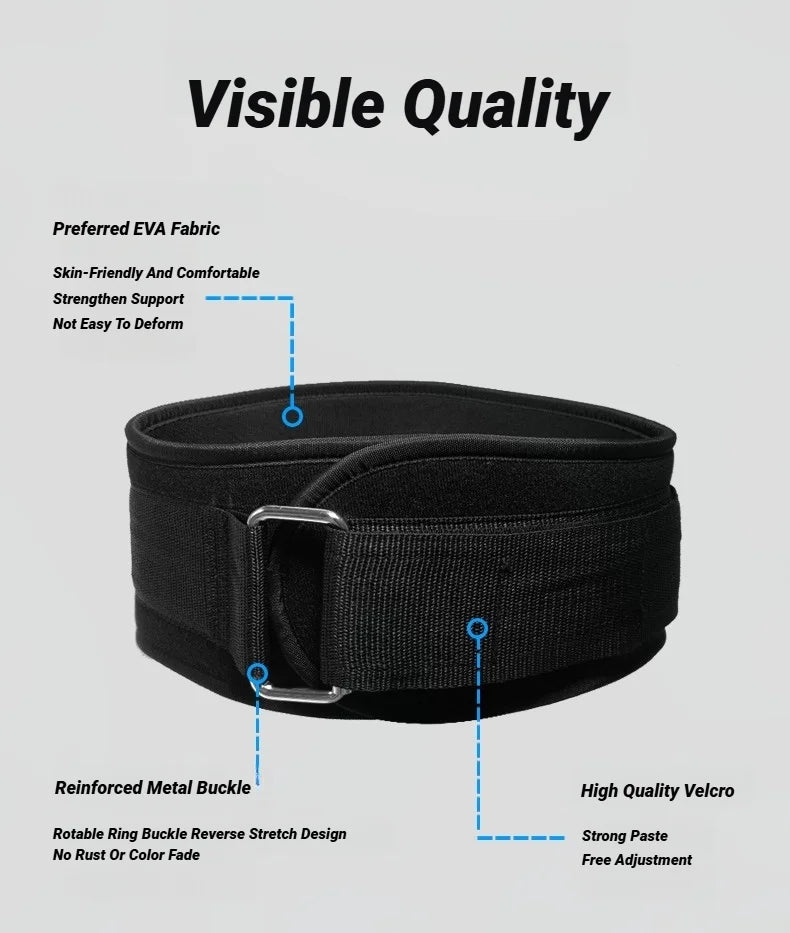 Weight Lifting Belt with Metal Buckle