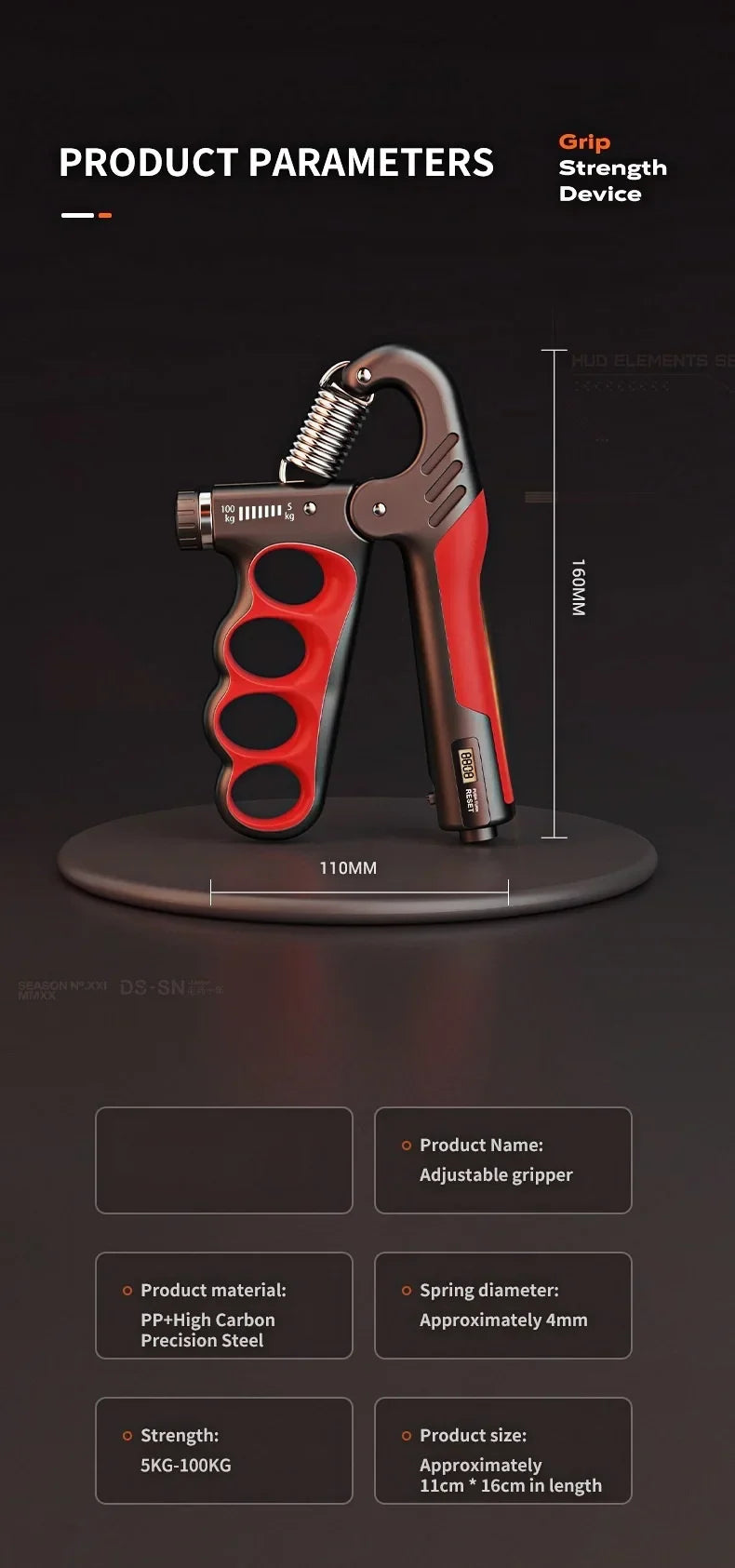 Adjustable Grip Strength and Wrist Expander