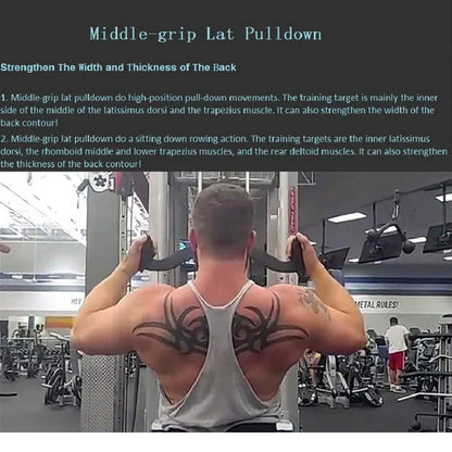 Home Gym V-Bar Pulley Cable Attachment