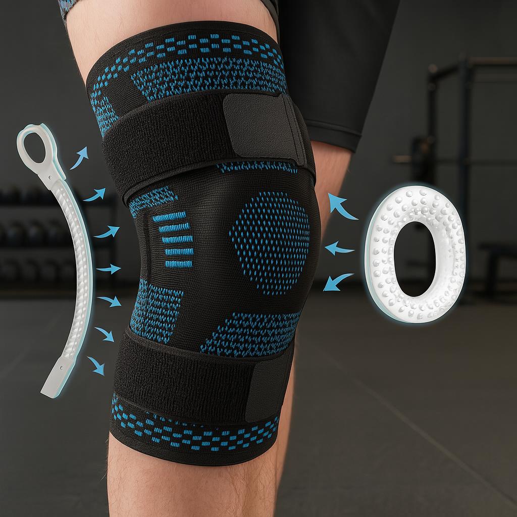 Knee Brace with Side Stabilisers Patella Gel